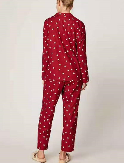 Printed Long-Sleeve Pajama Set