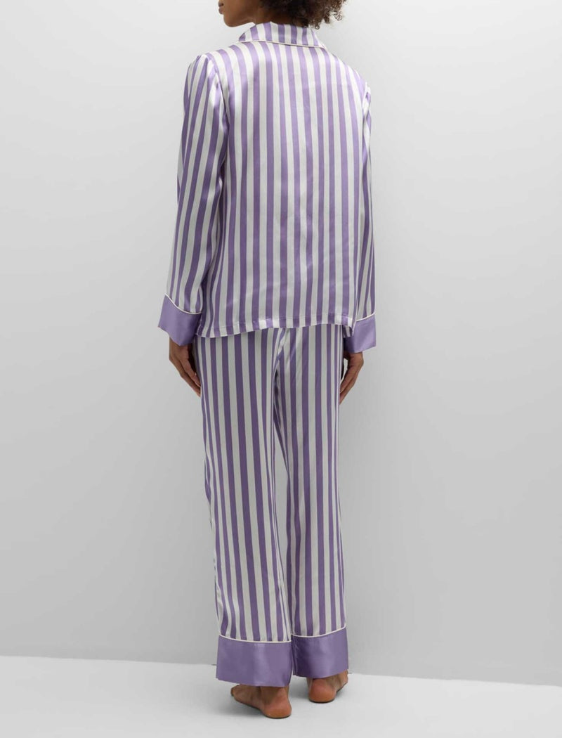 Striped Long Sleeve Loose Pajama Set