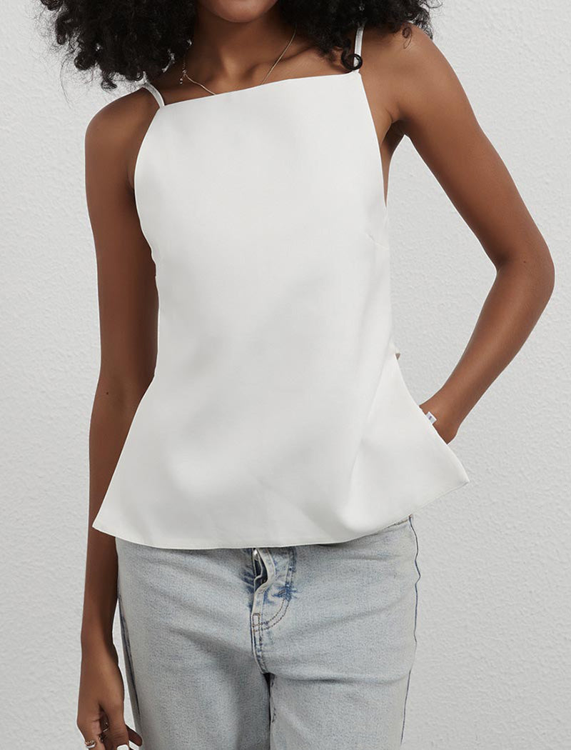 Square Neck Backless Cami Top