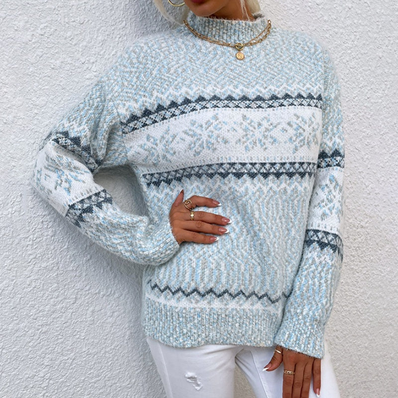 Fair Isle Knit Pullover Sweater