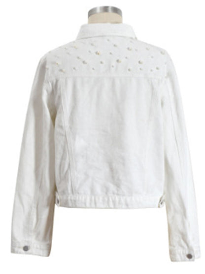 Pearl Embellished Denim Jacket