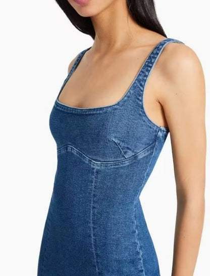 Fitted Denim Bodycon Dress