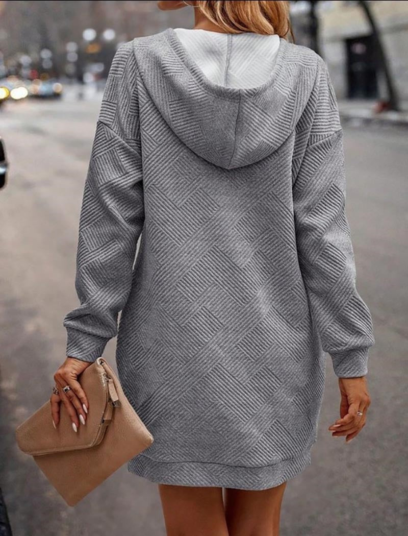 Casual Hooded Mini Dress