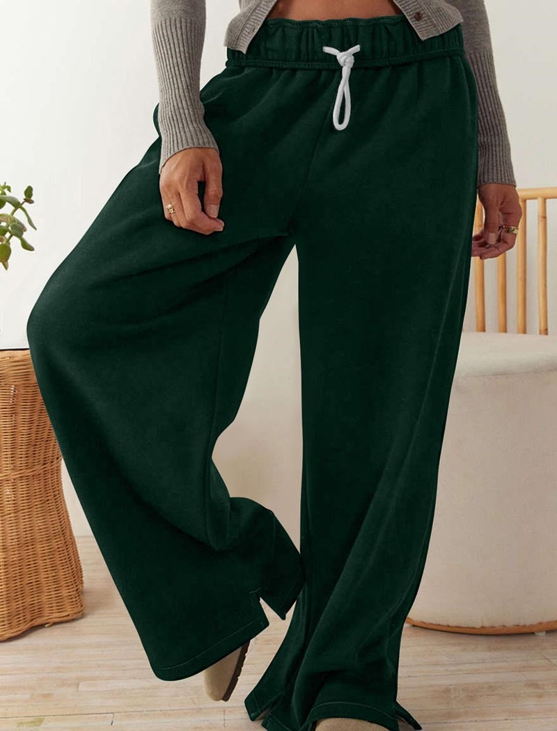 Split-Cuff Straight Casual Joggers