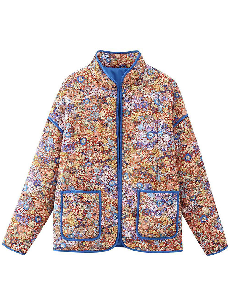 Floral Print Quilted Jacket