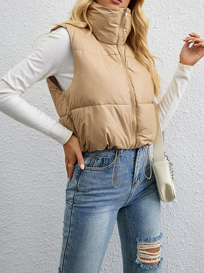 Cropped Puffer Vest