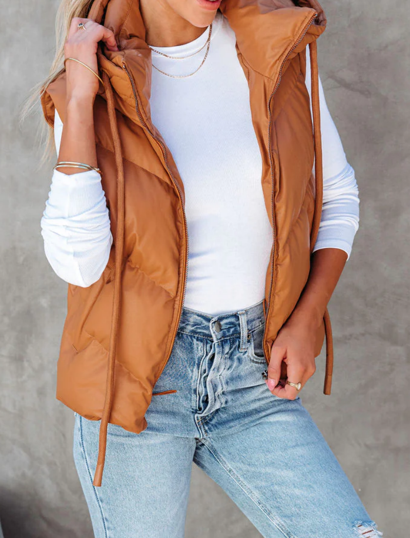 Zip Closure Puffer Vest