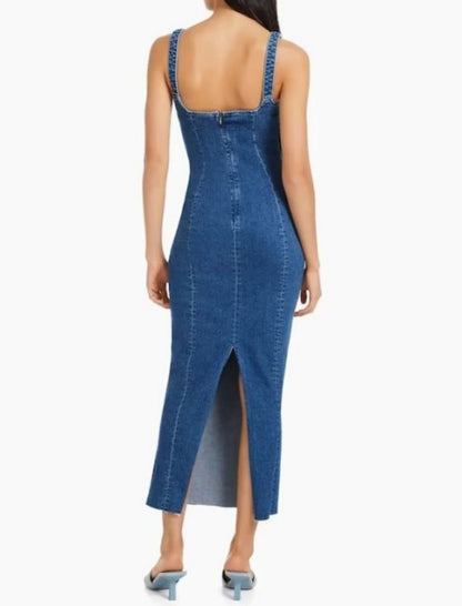 Fitted Denim Bodycon Dress