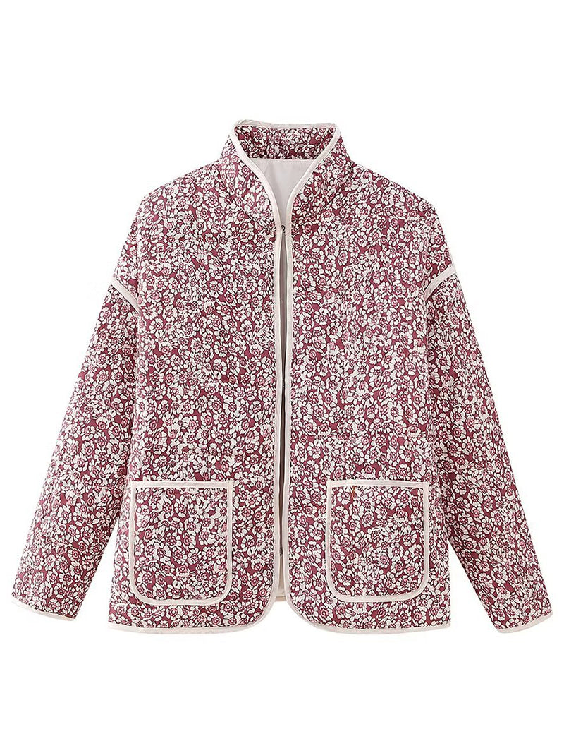 Floral Print Quilted Jacket