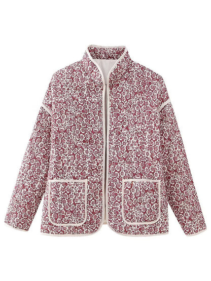 Floral Print Quilted Jacket