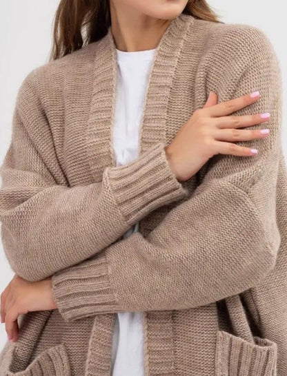 Open Front Longline Knit Cardigan