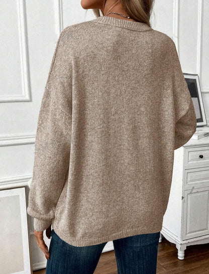 Casual Crewneck Knit Sweater