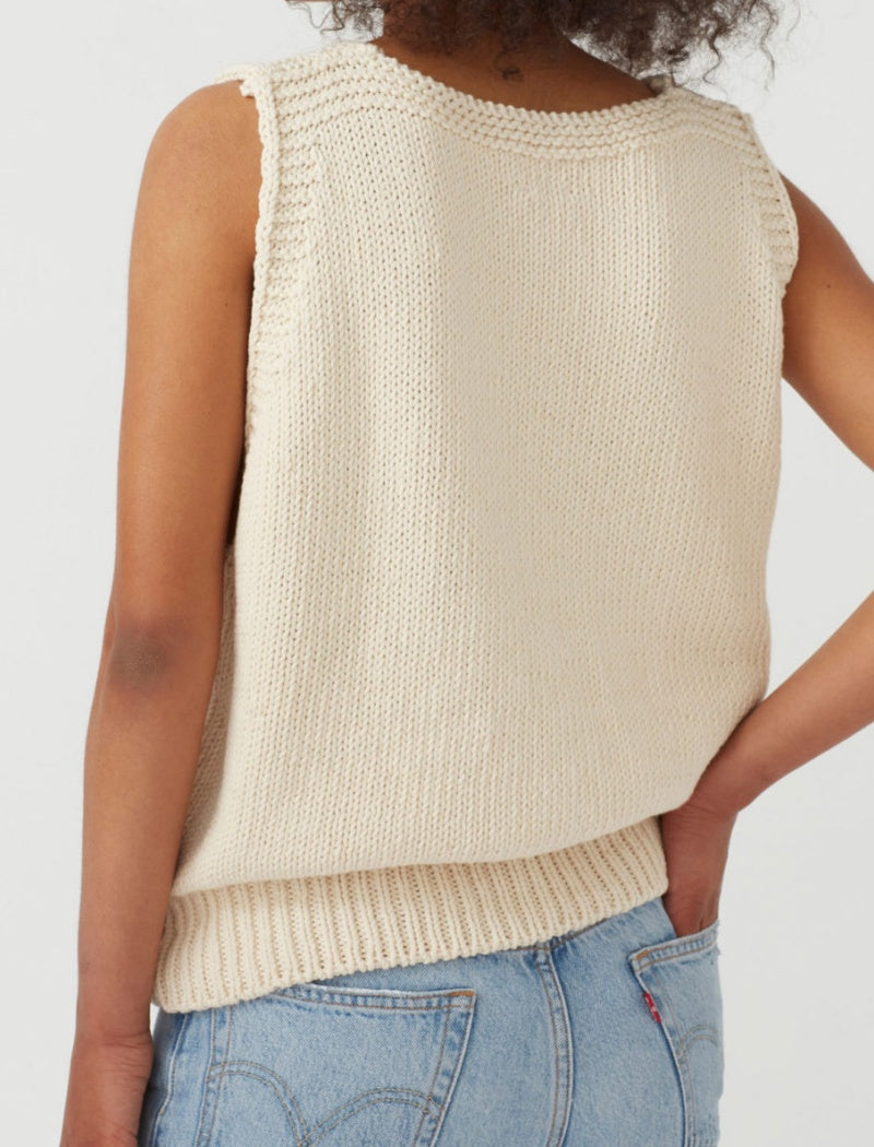 V-neck Knit Sleeveless Vest