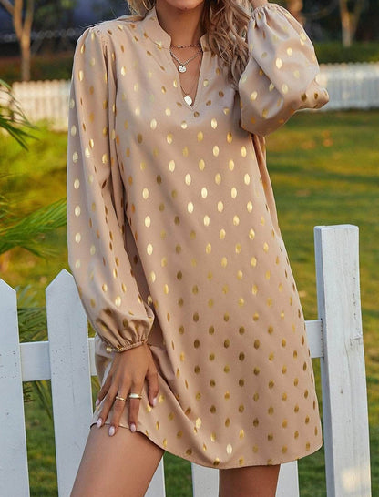 Dot Long Sleeve Dress