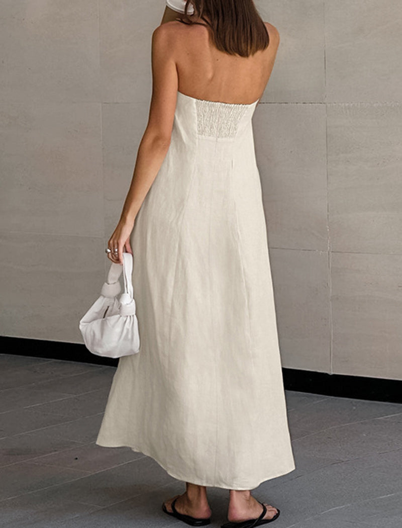 Strapless Flowy Maxi Dress