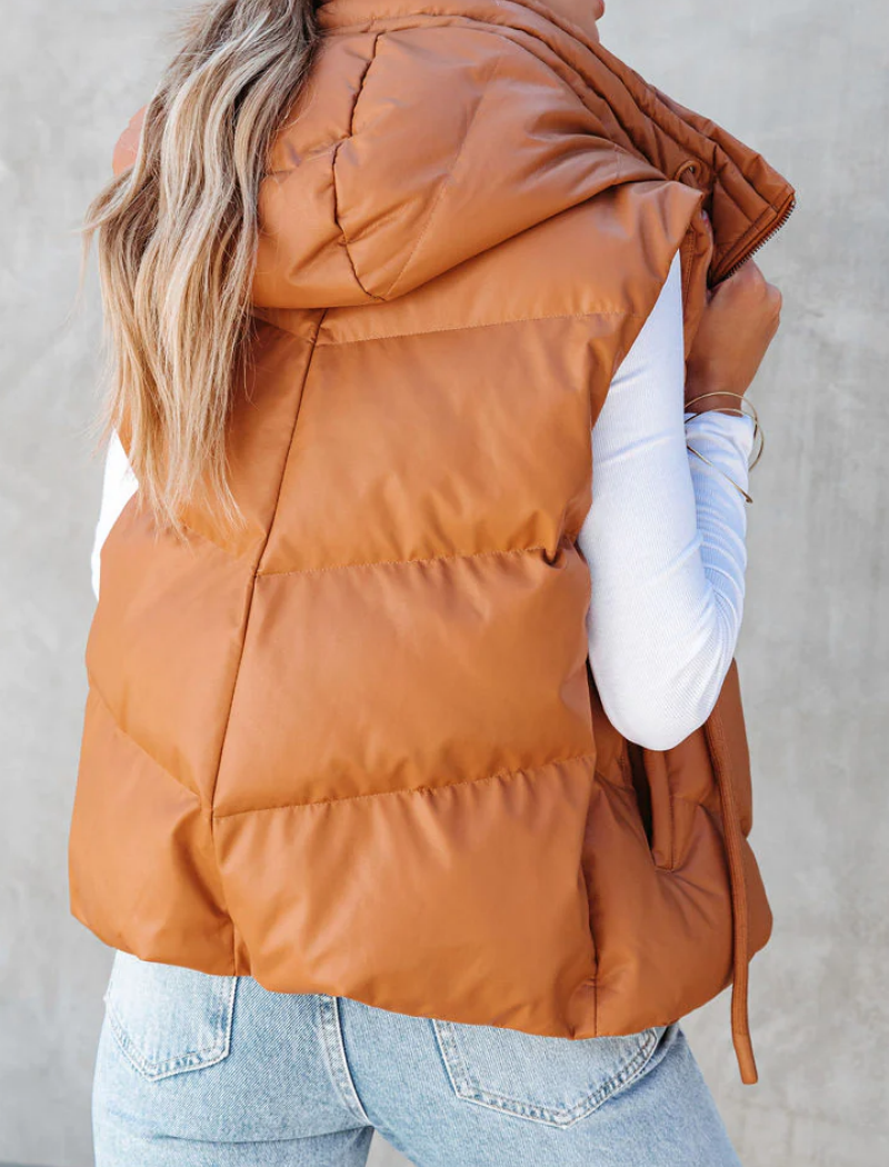Zip Closure Puffer Vest