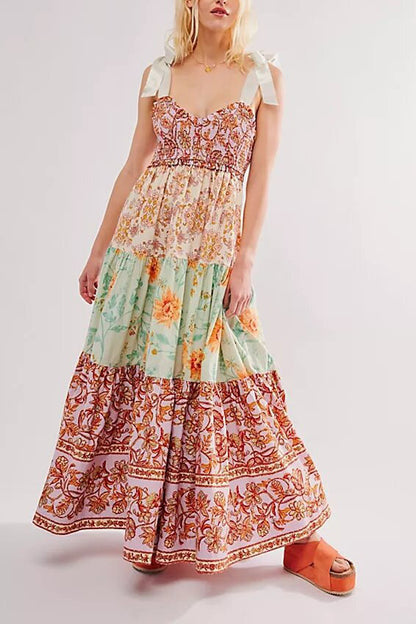 Tiered Floral Maxi Dress