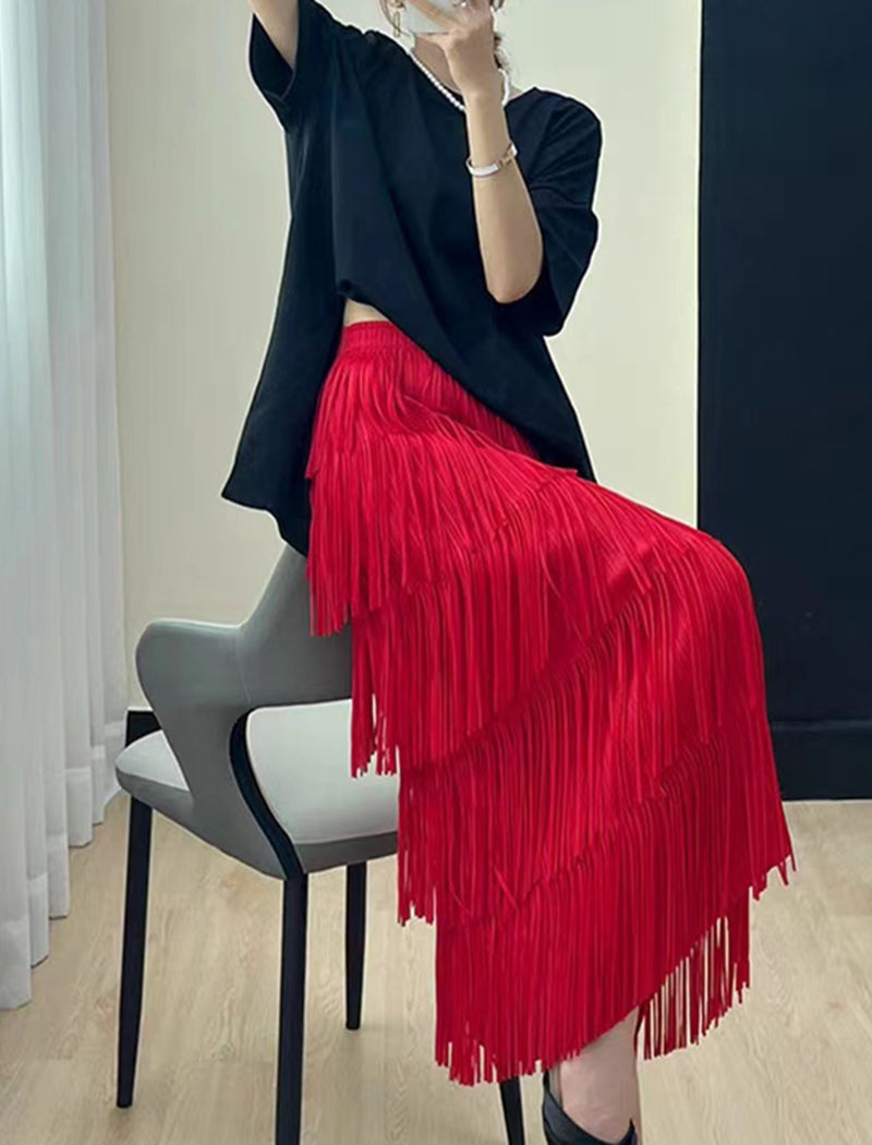 Tassel Cake A-Line Skirt