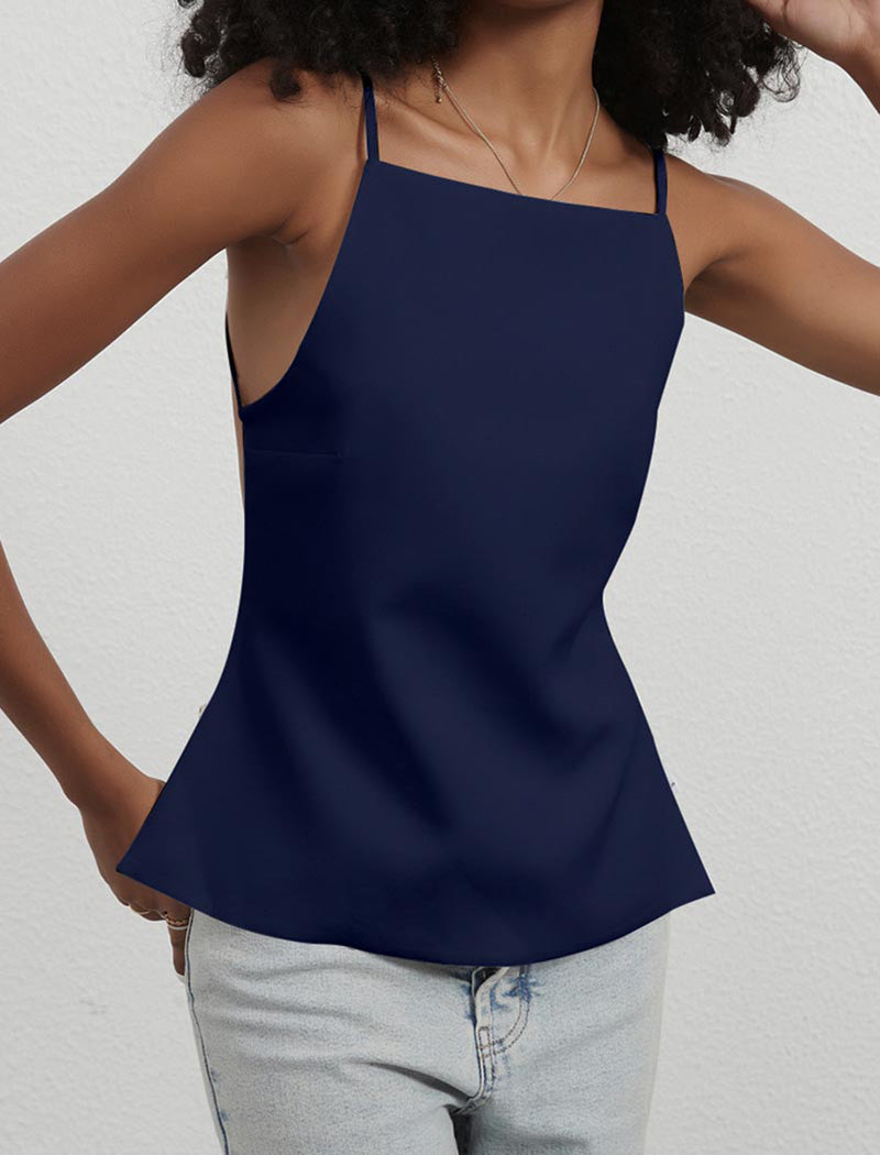 Square Neck Backless Cami Top