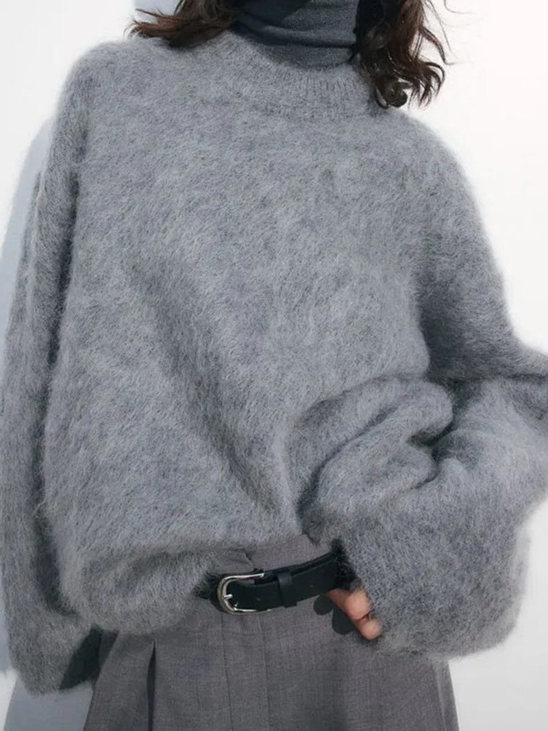 Oversized Fuzzy Knit Sweater