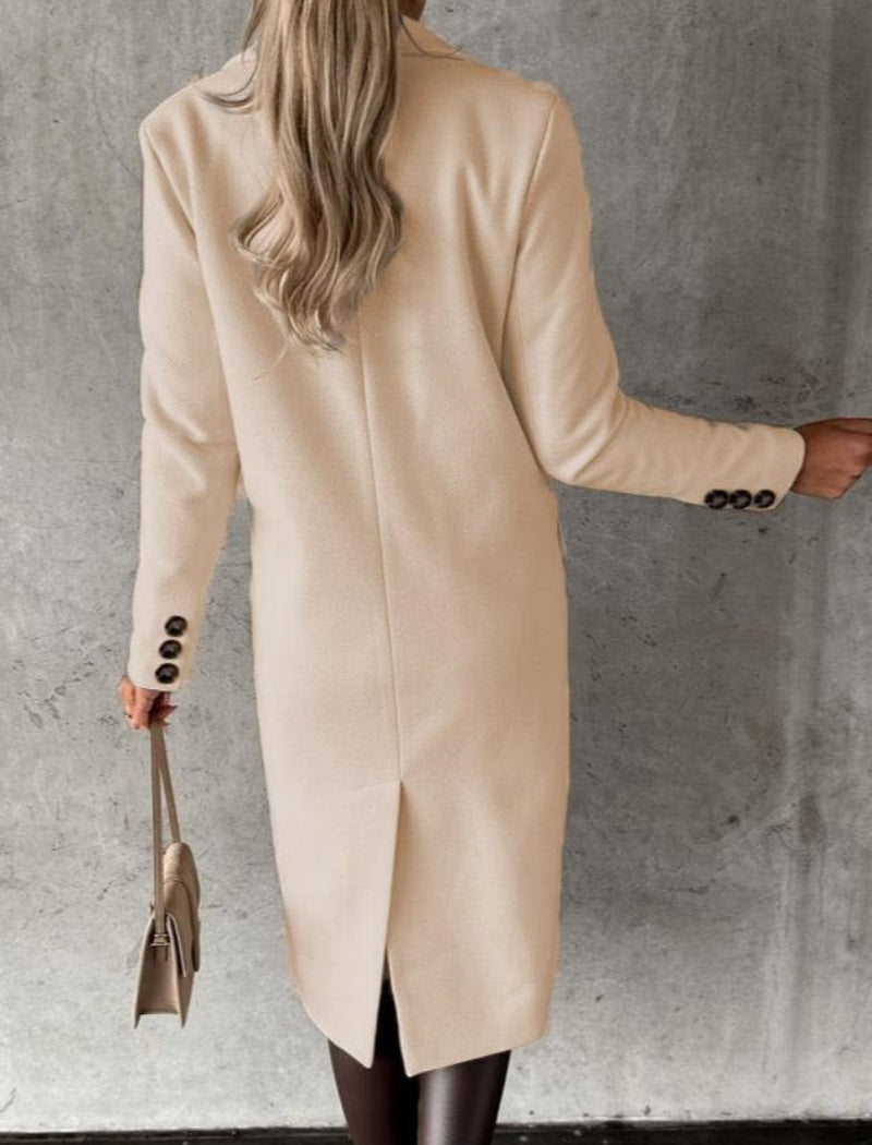 Double-Breasted Tailored Long Coat