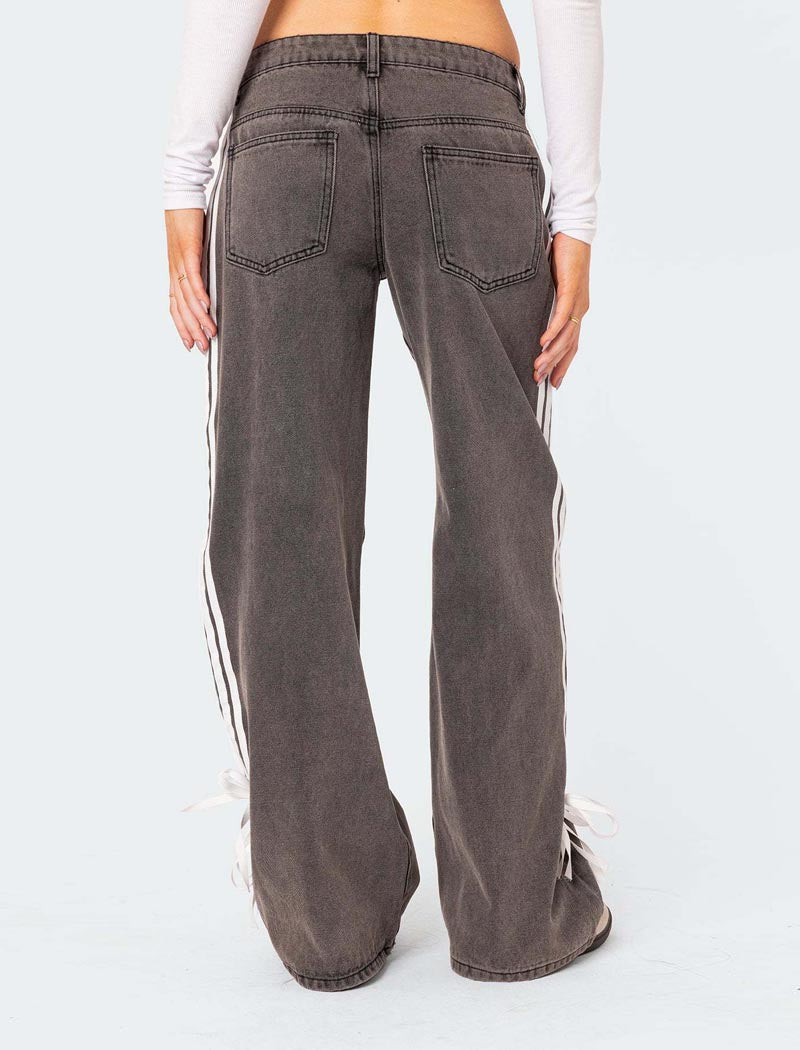 Wide-Leg Vintage Wash Jeans