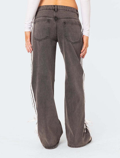 Wide-Leg Vintage Wash Jeans