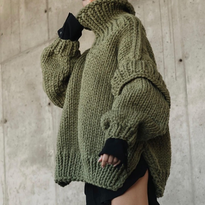 Chunky Knit Hooded Pullover