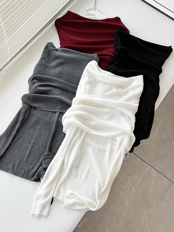 Off-Shoulder Long Sleeve Sweater