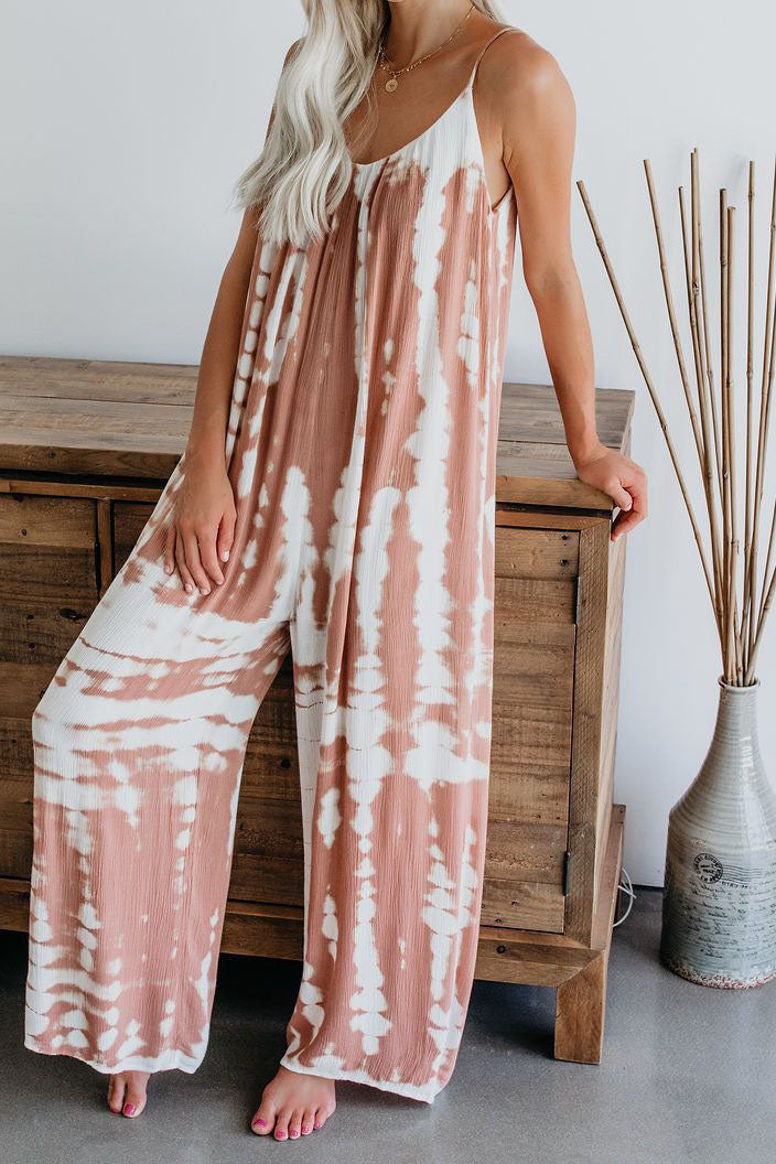 Tie-Dye Wide-Leg Jumpsuit