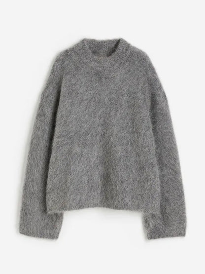 Oversized Fuzzy Knit Sweater