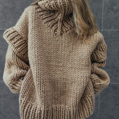 Chunky Knit Hooded Pullover