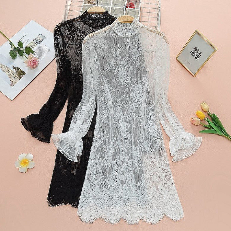 Lace Long-Sleeve Top [NON-RETURNABLE]