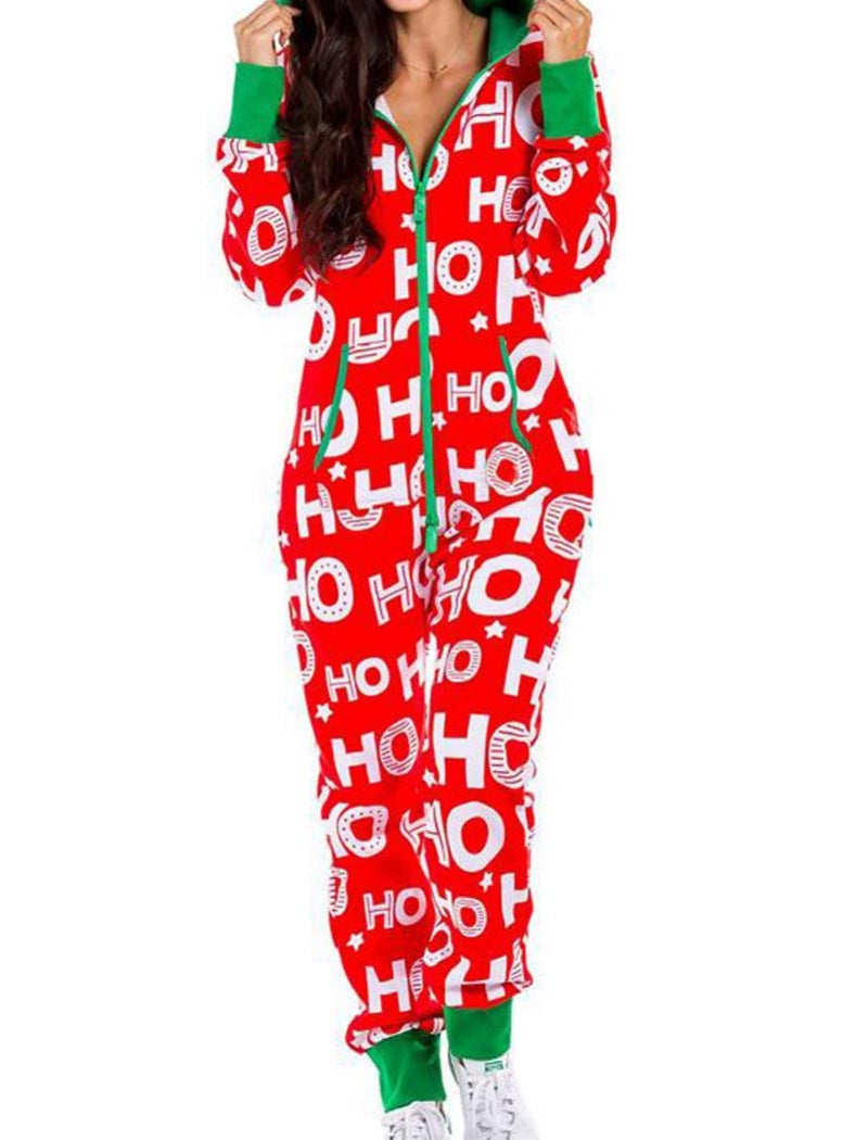 Snowman Print Hooded Onesie