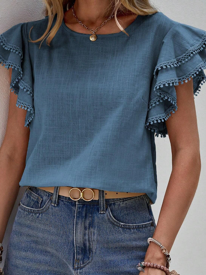 Ruffle Sleeve Top