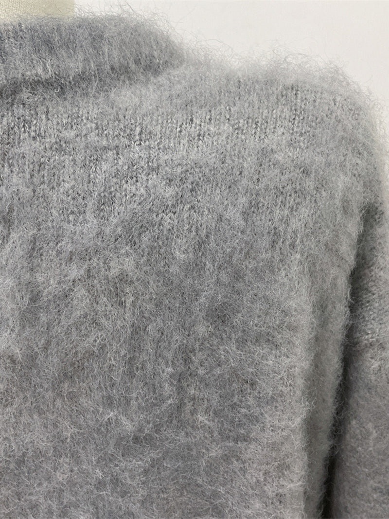 Oversized Fuzzy Knit Sweater