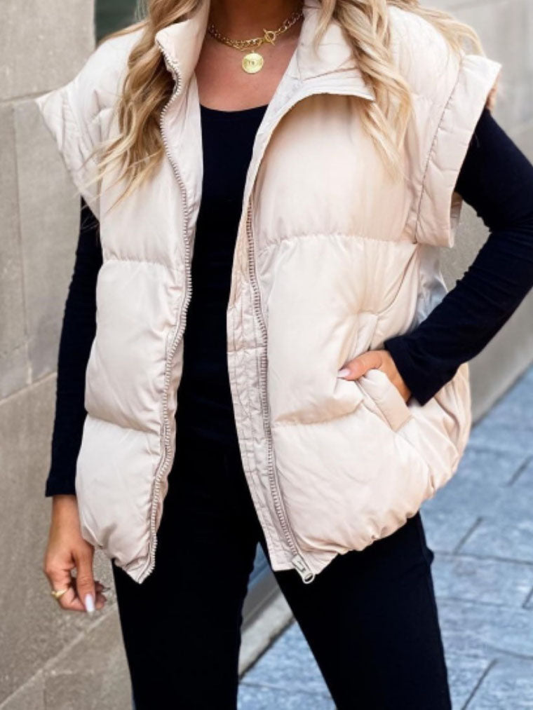 Sleeveless Quilted Puffer Vest