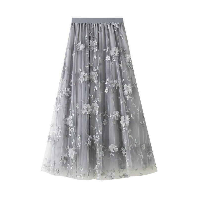 Mesh Sequin Skirt