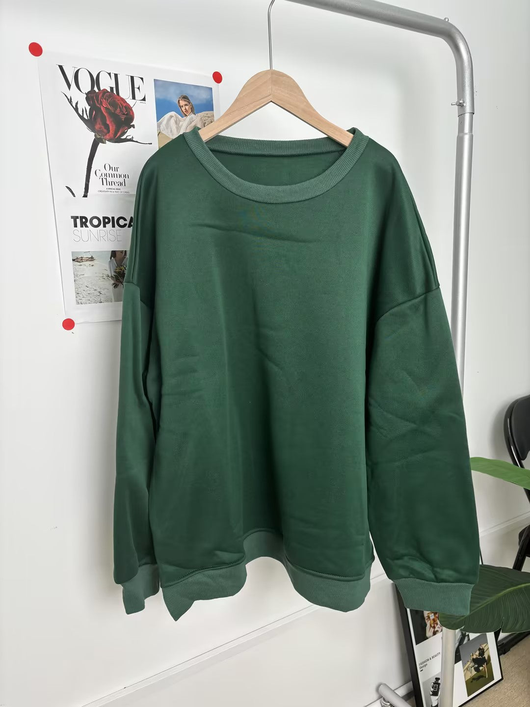 Oversized Long Sleeve Top with Pockets