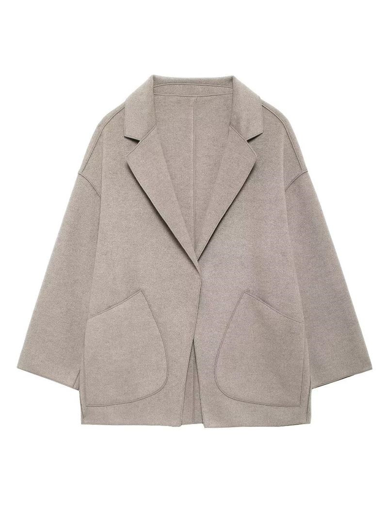 Oversized Pocket Detail Coat