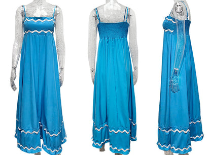 DVL407018D Contrast Trim Spaghetti Strap Maxi Dress