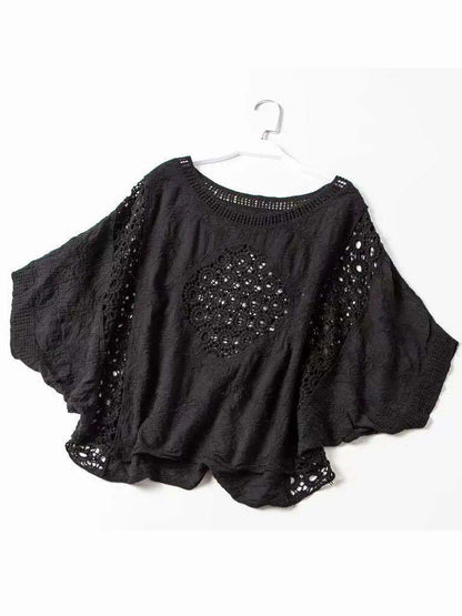 Eyelet Knit Shawl