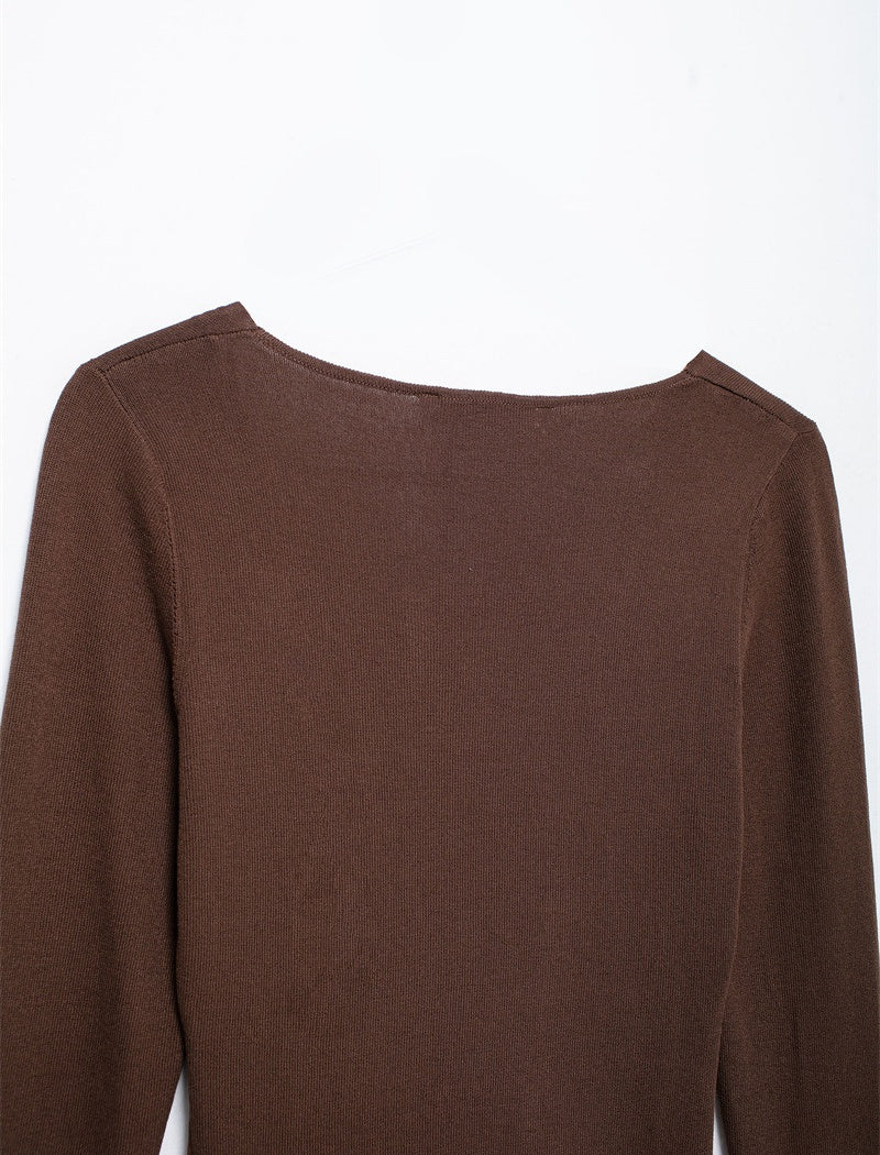 Asymmetrical Buttoned Long Sleeve Top