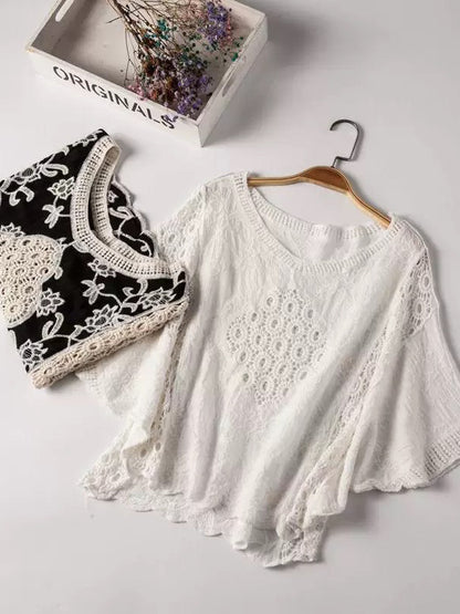 Eyelet Knit Shawl