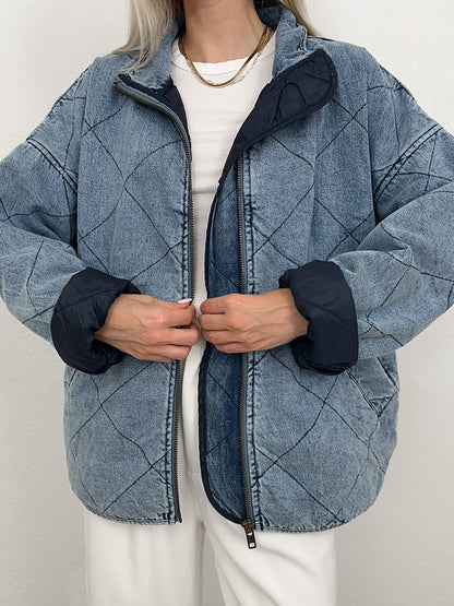 Quilted Denim Jacket