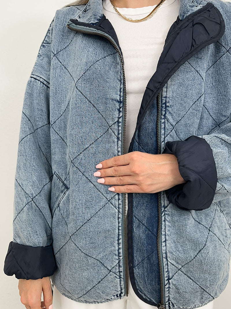 Quilted Denim Jacket