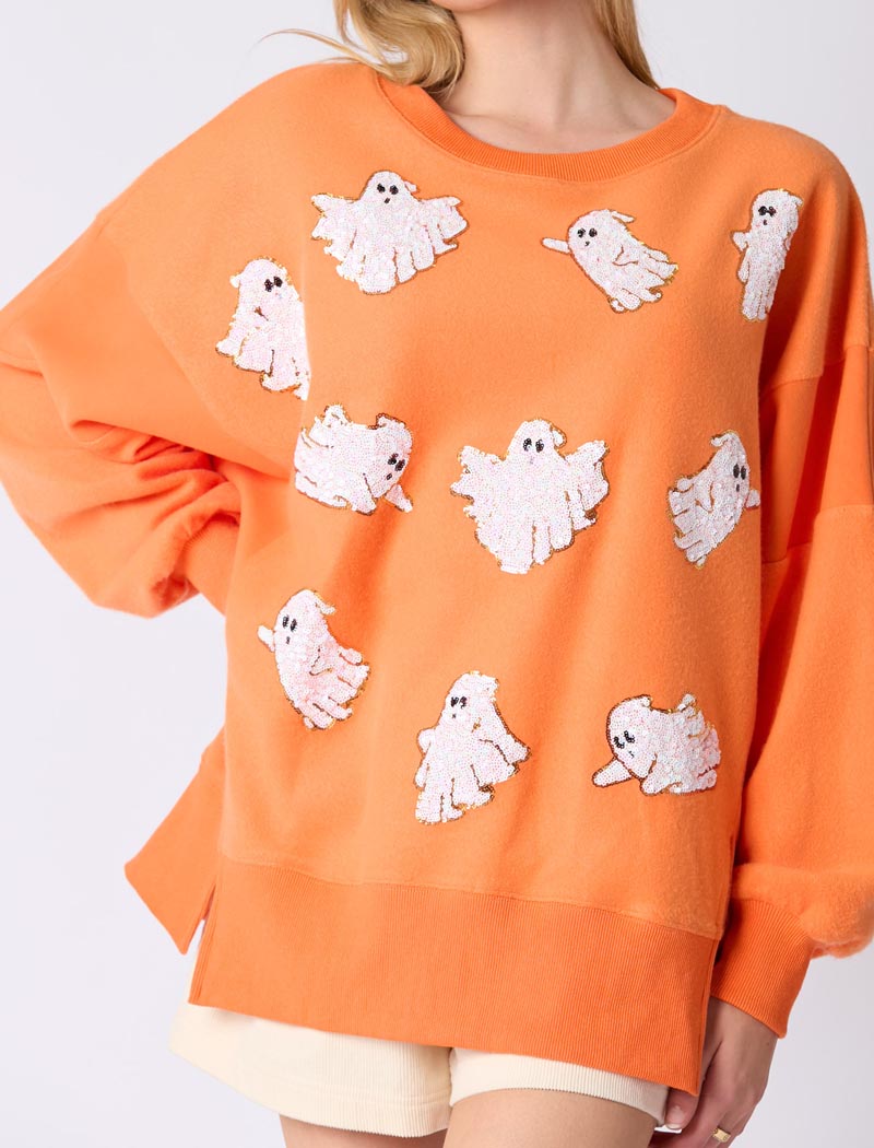 Ghost-Print Oversized Top