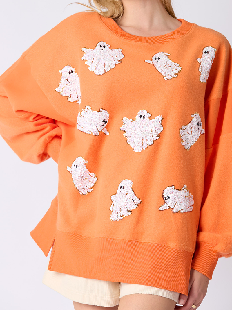 Ghost Print Oversized Top