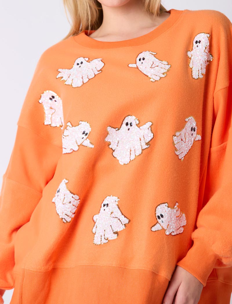 Ghost-Print Oversized Top