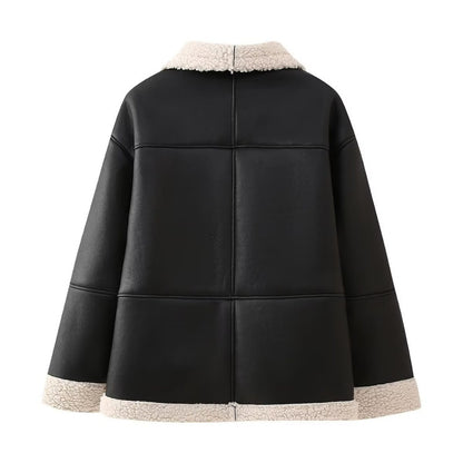 Faux Shearling Lined Jacket